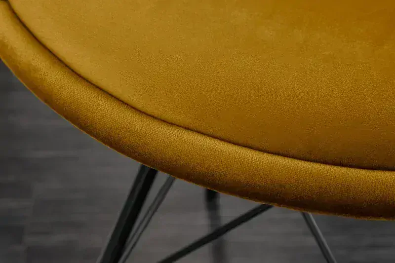 Židle SCENER RETRO DARK MUSTARD