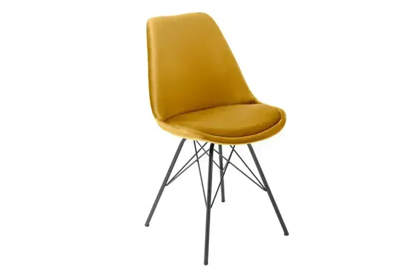 Židle SCENER RETRO DARK MUSTARD