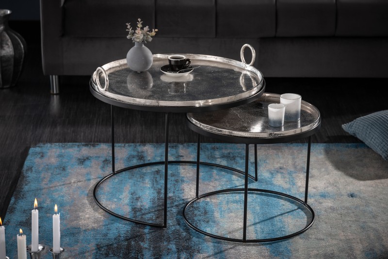 Sada stolků ORIENTAL SILVER