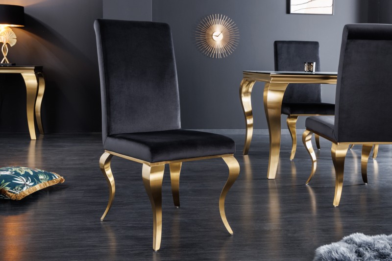 Židle BAROCK GOLD BLACK