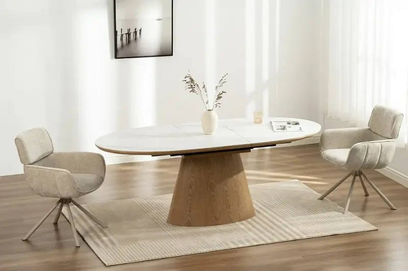 Jídelní stůl Unique Oak Ceramic White