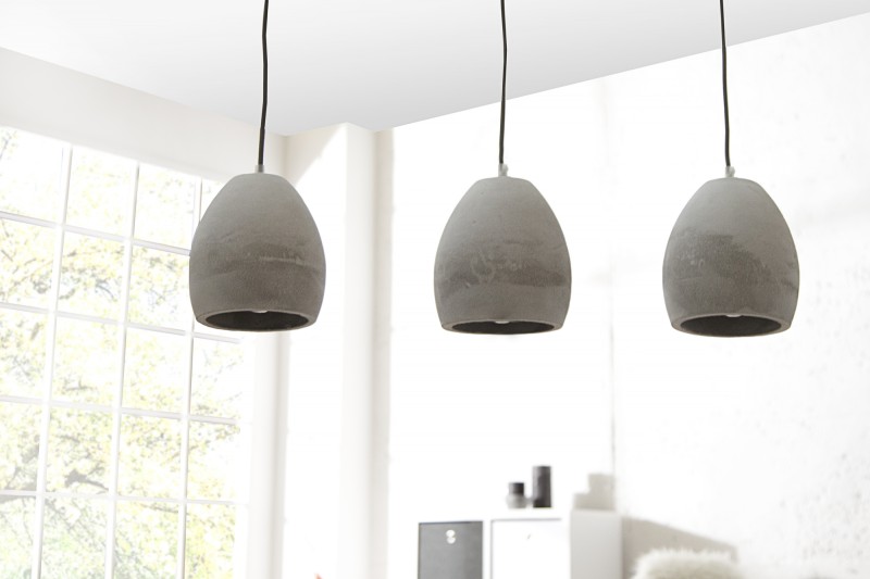 Závěsná lampa CEMENT GREY 3 SET