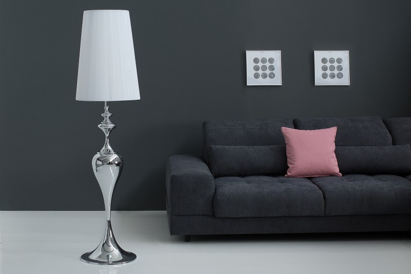 Stojací lampa BAROCA SILVER