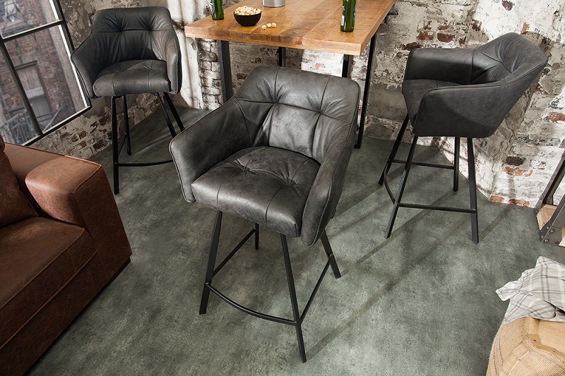 Barová židle LOFT VINTAGE GRAY