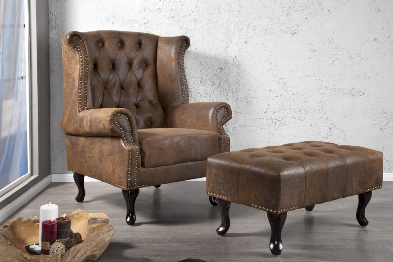 Křeslo Chesterfield Old Vintage