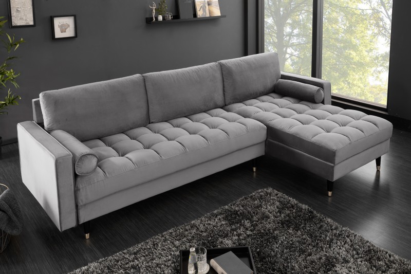 Rohová sedačka VELVET CORNER GRAY