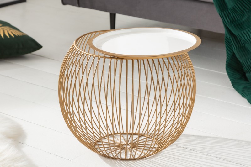 Stolek STORAGE II GOLD WHITE 41