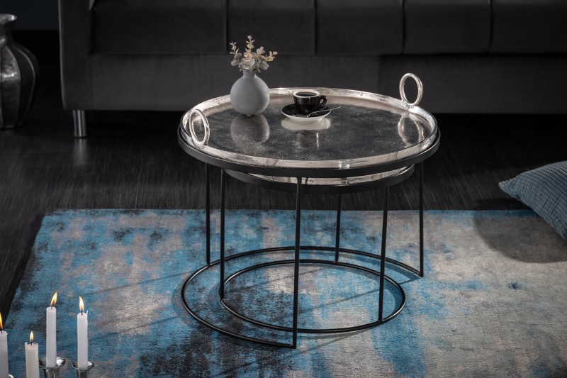 Sada stolků ORIENTAL SILVER