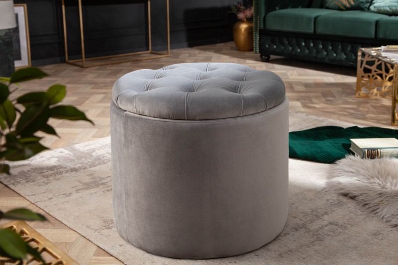 Taburet BAROCK ROUND SILVER
