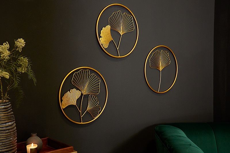 Dekorace GINKGO GOLD TRIO