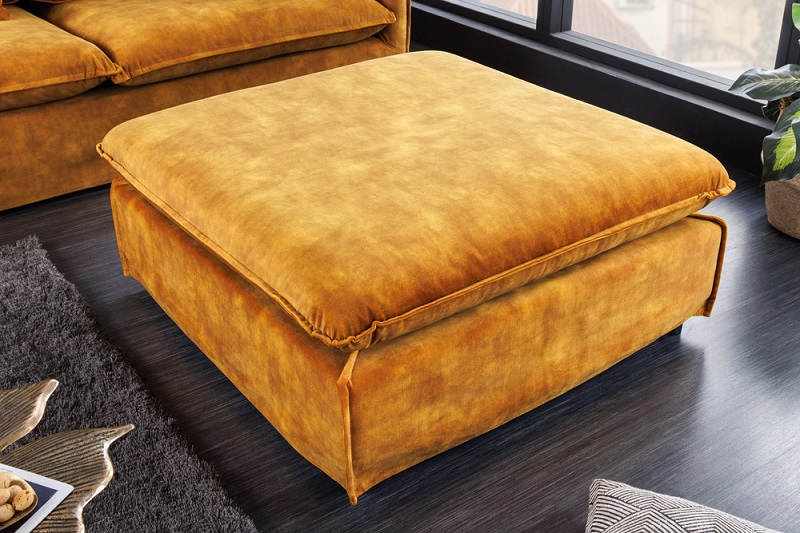 Taburet CLOUD SAMT MUSTARD