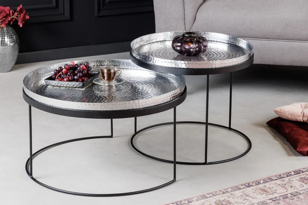 Sada stolků ORIENT SILVER