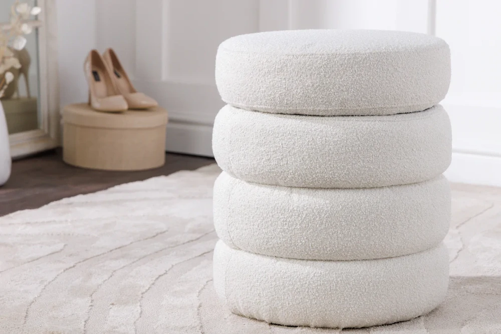 Taburet Vogue Boucle Creme Small