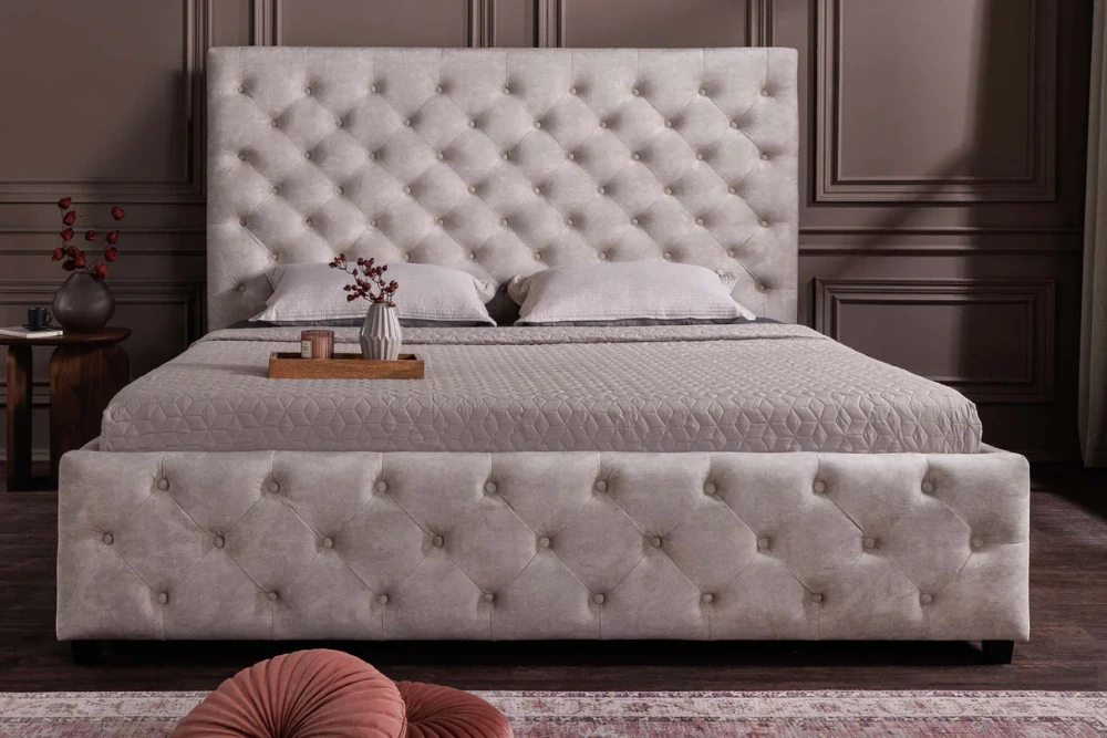Postel PARISE CHESTERFIELD VELVET BEIGE 180