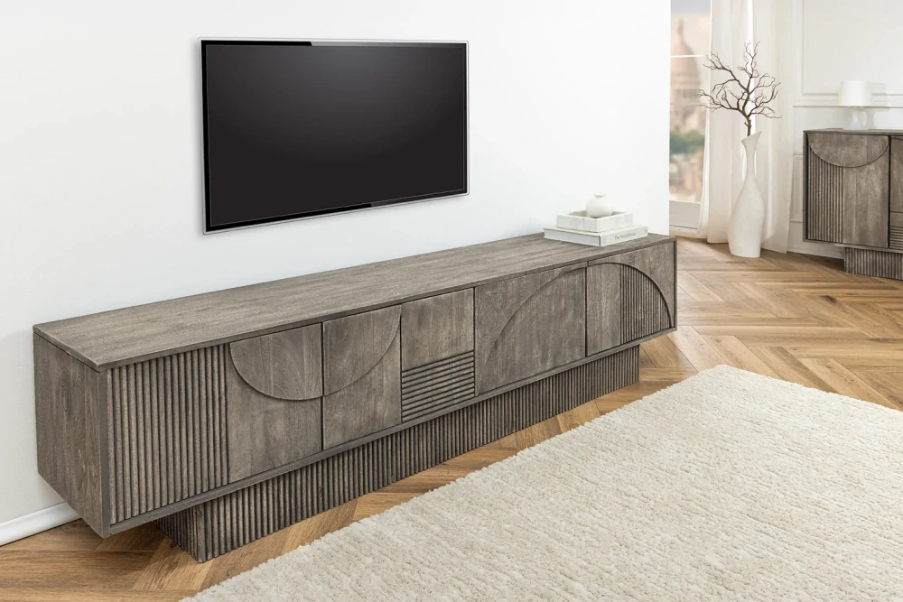 TV stolek Art Deco Smoked Grey