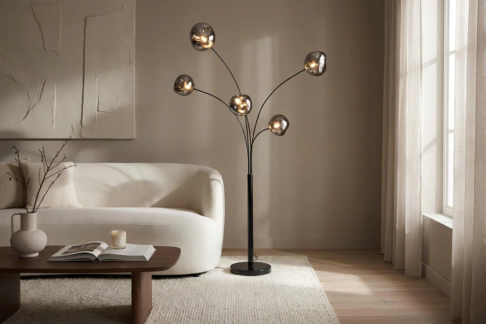 Stojací lampa Liquid Diamond Smoke
