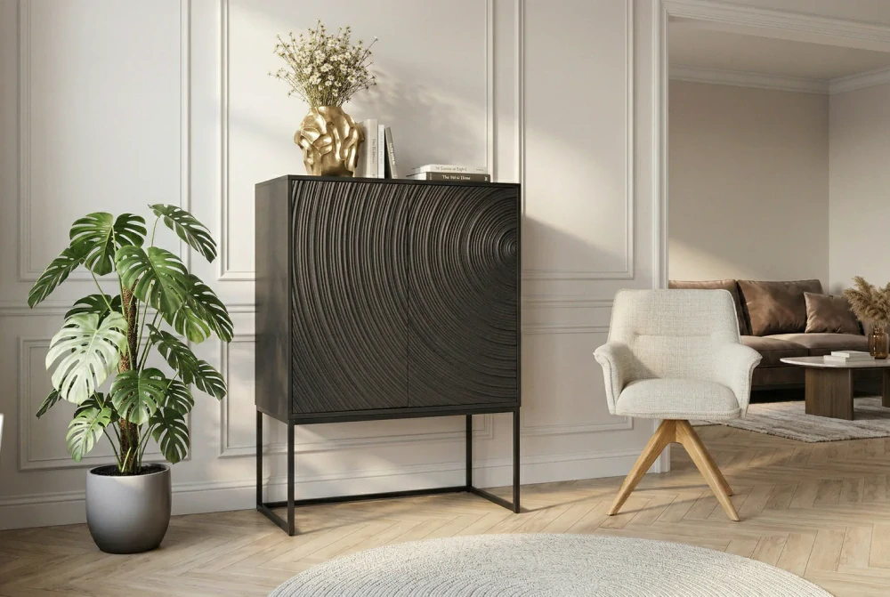 Vysoká skříňka Orbit Black