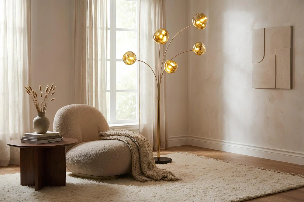 Stojací lampa Liquid Diamond Gold