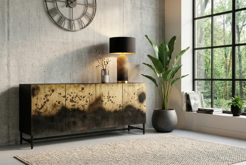 Komoda Oxid Metal Gold