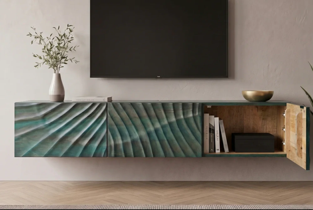 TV stolek Scorpion Turquoise Wall