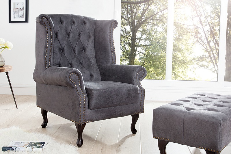 Křeslo CHESTERFIELD OLD GREY