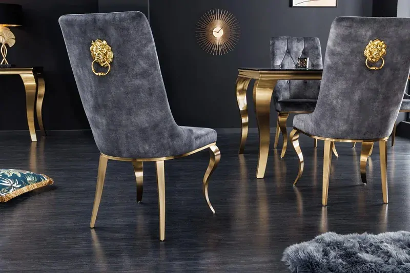 Židle CASTILLO GOLD GRAY