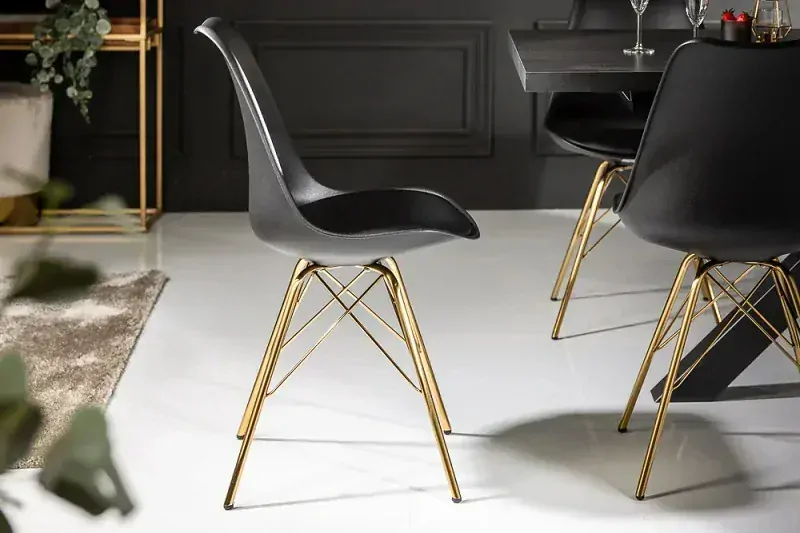 Židle SCENER RETRO GOLD BLACK
