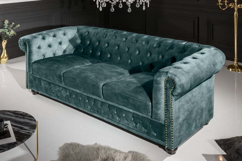 Sedačka CHESTERFIELD SAMT PETROL