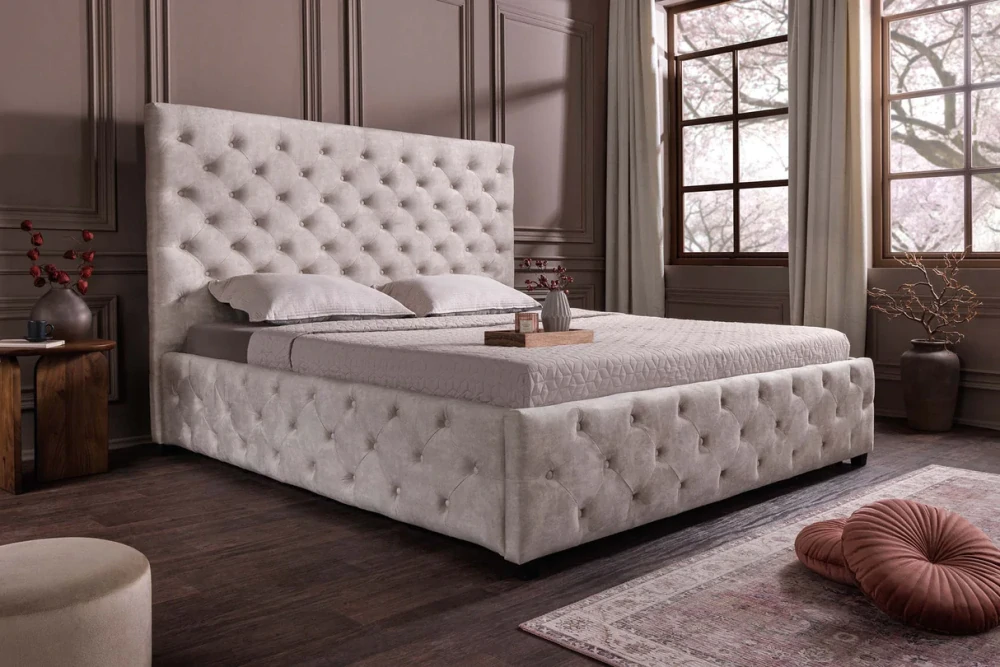 Postel PARISE CHESTERFIELD VELVET BEIGE 180