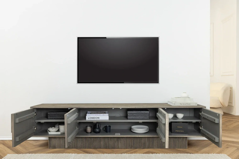 TV stolek Art Deco Smoked Grey