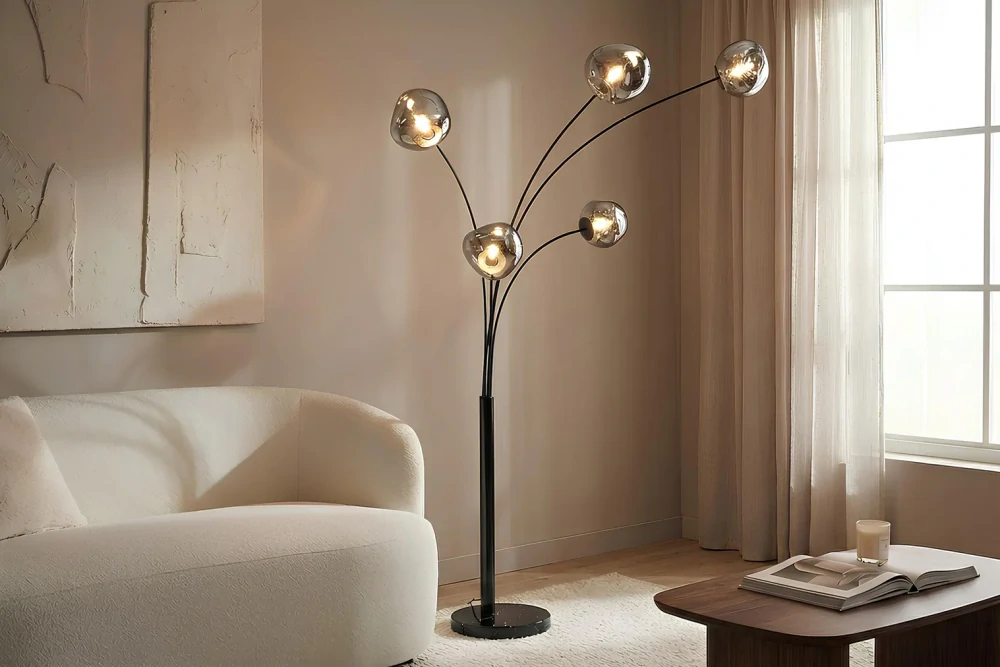 Stojací lampa Liquid Diamond Smoke