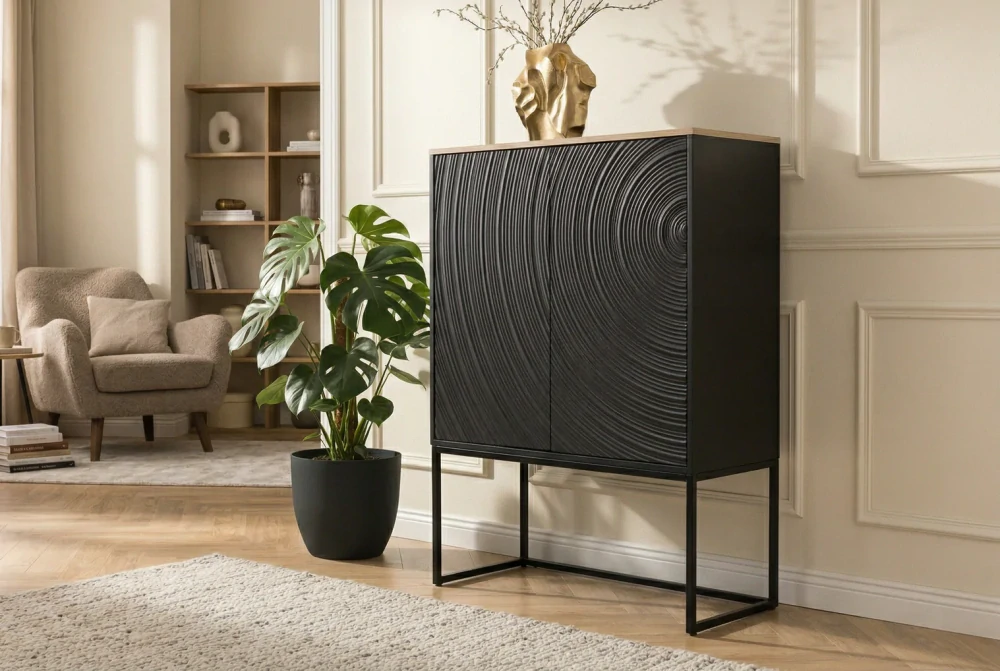 Vysoká skříňka Orbit Black