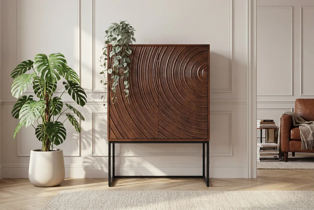 Vysoká skříňka Orbit Brown