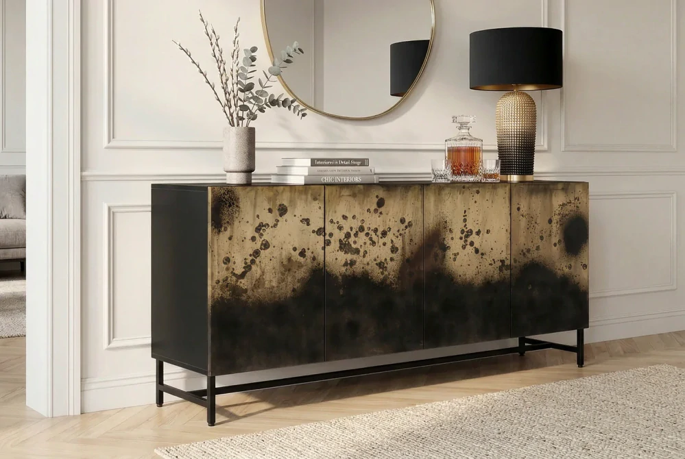 Komoda Oxid Metal Gold