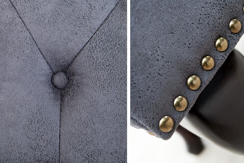 Taburet CHESTERFIELD STOOL GREY