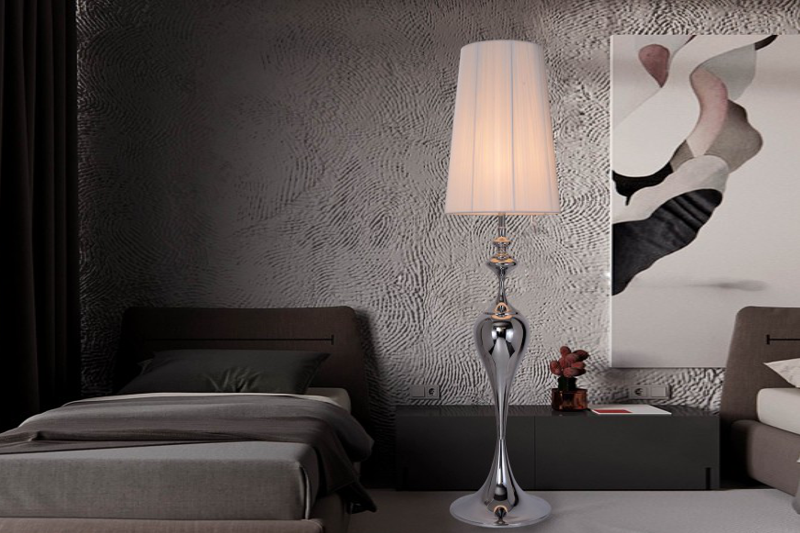Stojací lampa BAROCA SILVER