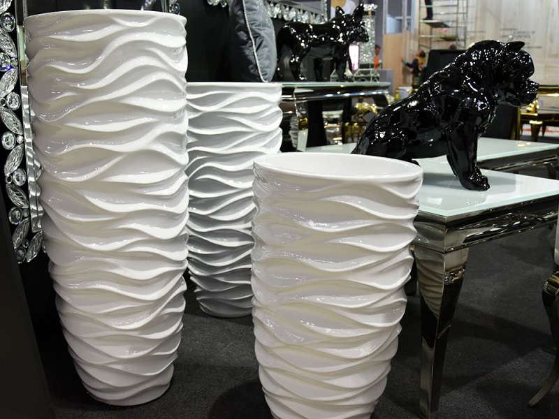 Květináč WAVES WHITE 60