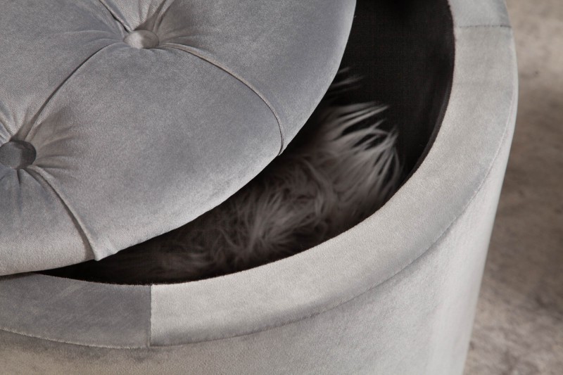 Taburet BAROCK ROUND SILVER
