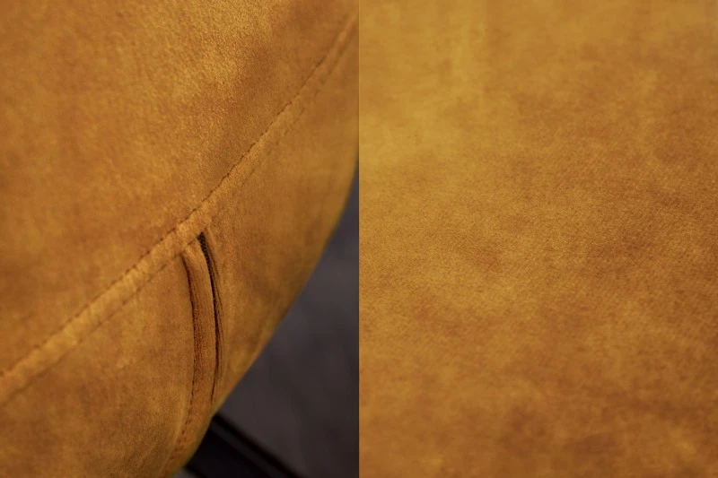 Židle AMBER SAMT MUSTARD