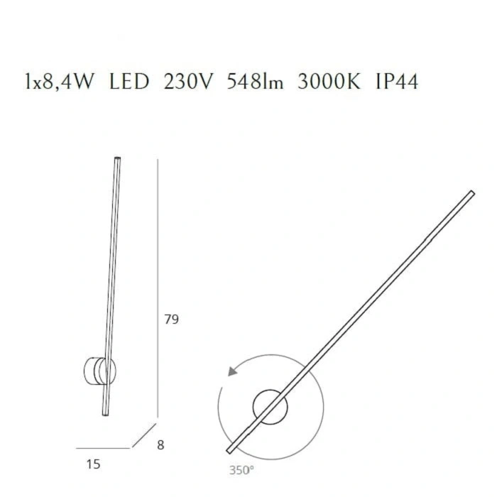 Nástěnná lampa LED STICK