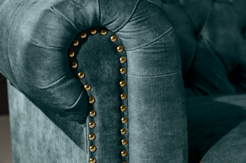 Sedačka CHESTERFIELD SAMT PETROL