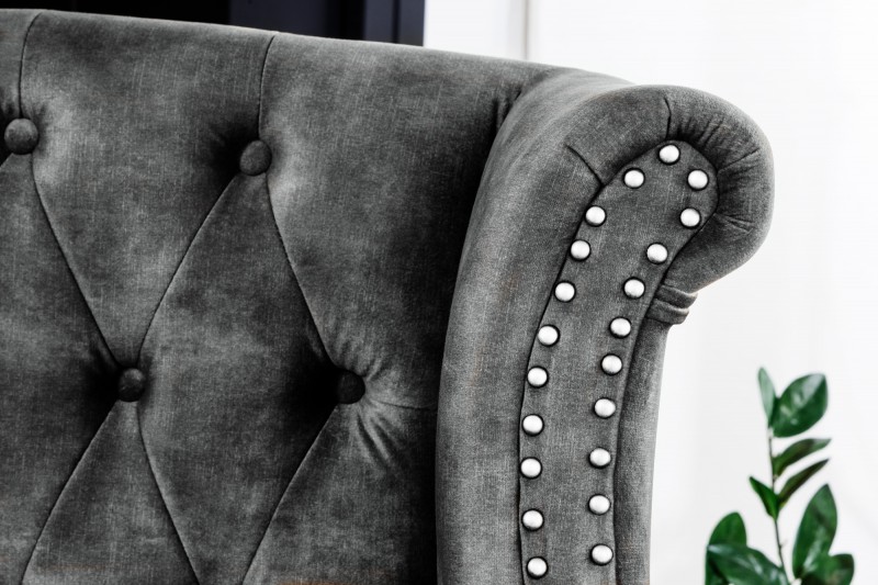 Křeslo Chesterfield Old Vintage Gray