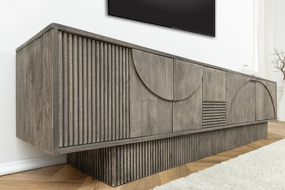 TV stolek Art Deco Smoked Grey