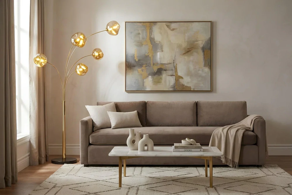 Stojací lampa Liquid Diamond Gold