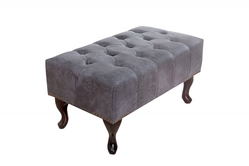 Taburet CHESTERFIELD STOOL GREY