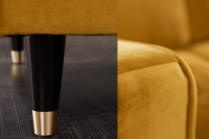 Rohová sedačka VELVET CORNER MUSTARD