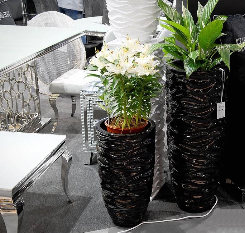 Květináč WAVES BLACK 60