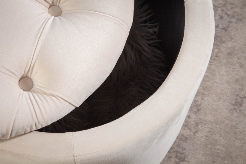 Taburet BAROCK ROUND BEIGE