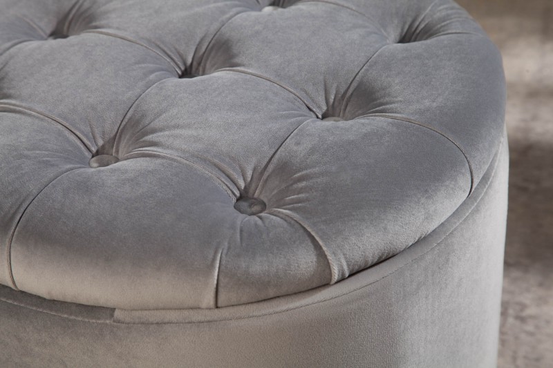 Taburet BAROCK ROUND SILVER
