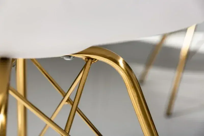 Židle SCENER RETRO GOLD WHITE